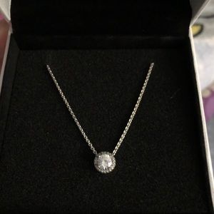 Pandora Round Sparkle Halo Necklace